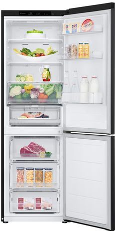 LG Gbv3100aep - Koel-vriescombinatie - Zwart - Inhoud 292 L
