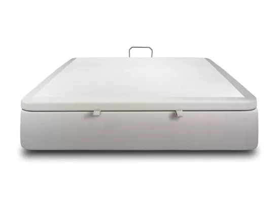 Sommier Coffre Velours Gris clair 140x190 H39cm