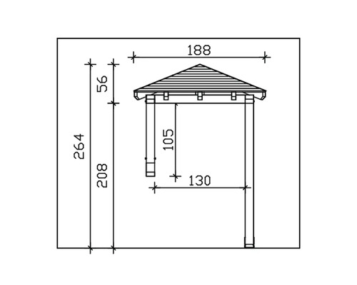 SKAN HOLZ Canopy Wesel 3 naturel 188x126 cm
