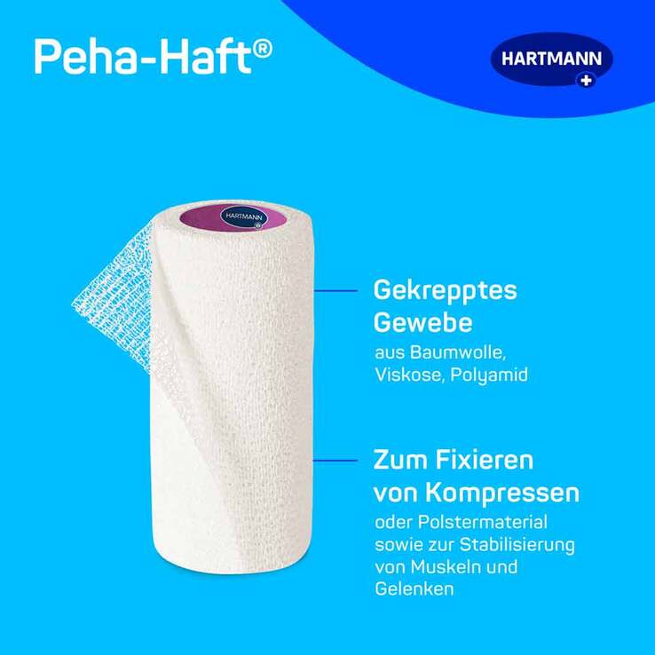 peha-haft® Kohäsive Fixierbinde latexfrei 8 cm x 4 m, 1 St