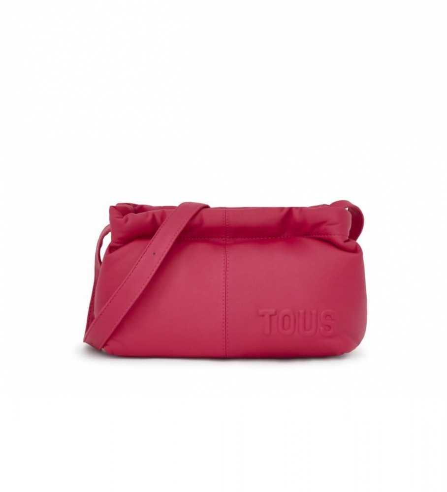 Bolsa transversal de couro Tous T Dolsa Fuchsia
