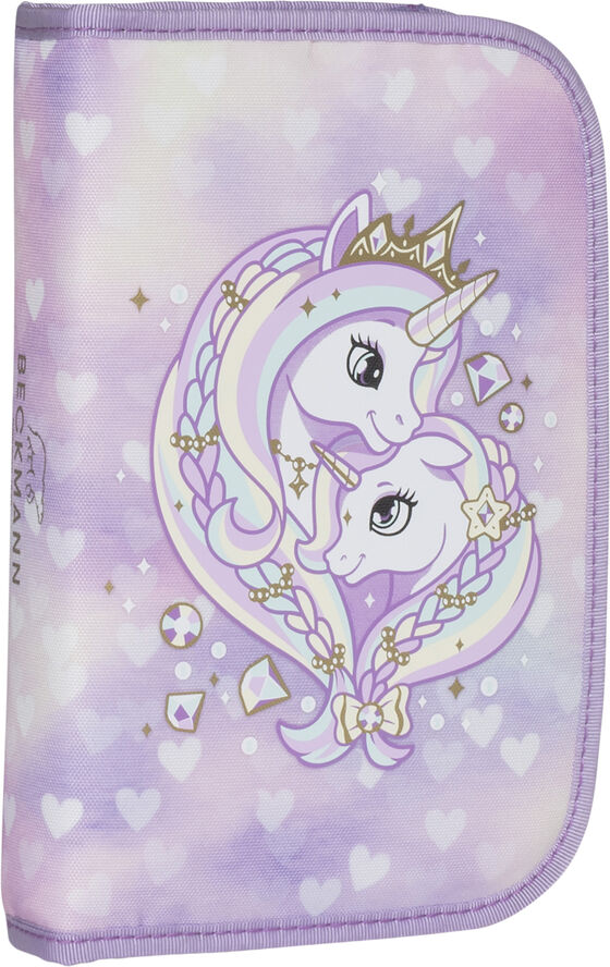 Beckmann of Norway Beckmann Etlags penalhus m/indhold Unicorn princess purple