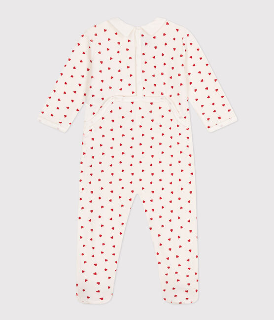 Pyjama bébé coeurs en velours