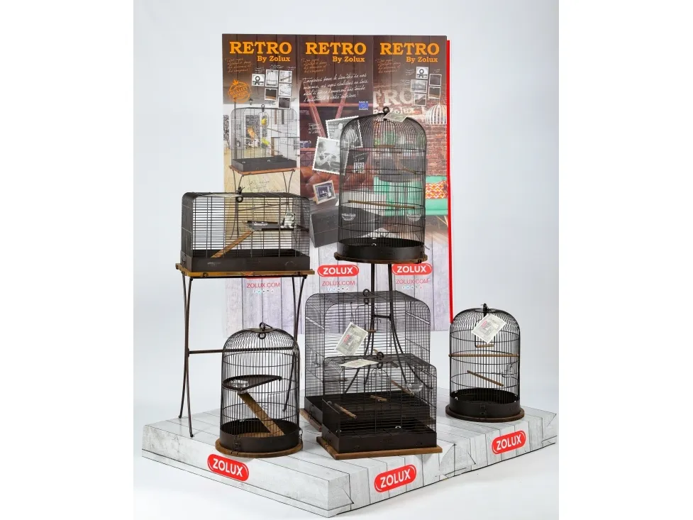 Zolux Cage Retro Marthe diam. 45 for birds col. Black