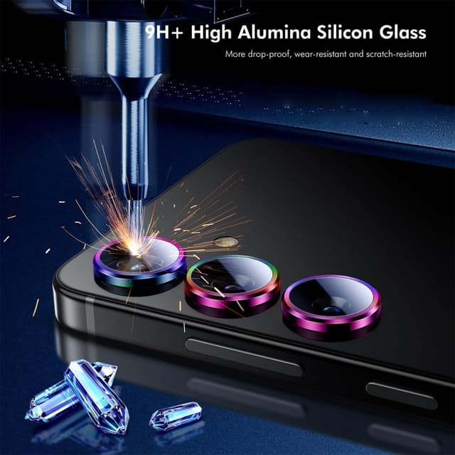 Til Samsung Galaxy S25+ Kameralinsebeskytter ENKAY Metalring Linsefilm