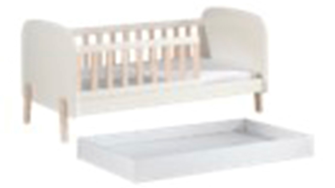 Peuterbed Kiddy met bedlade wit