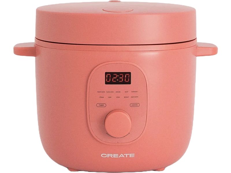 Create Rice Cooker Studio, Terrakotta 2 l Elektrischer Reiskocher mit Dampfkorb und Warmhaltefunktion