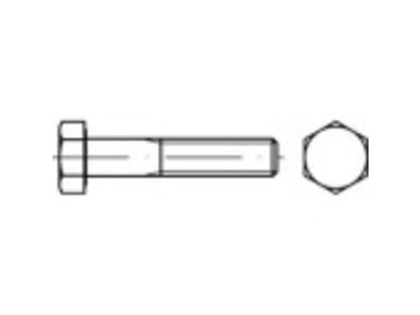 TOOLCRAFT 1063718 Sekskantsskrue M33 140 mm Udvendig sekskant DIN 931 Rustfrit stål A4 1 stk