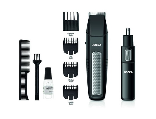 JOCCA - Tondeuse à barbe Kit barbe 5 en 1 - - 1439 - 3v - 4 sabots - noir et ac