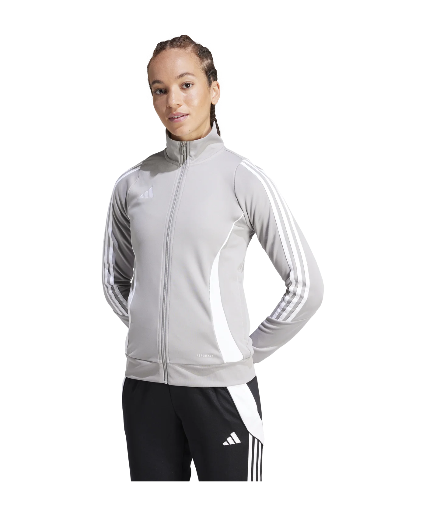 adidas Tiro 24 Trainingsjacke Damen Grau Weiss