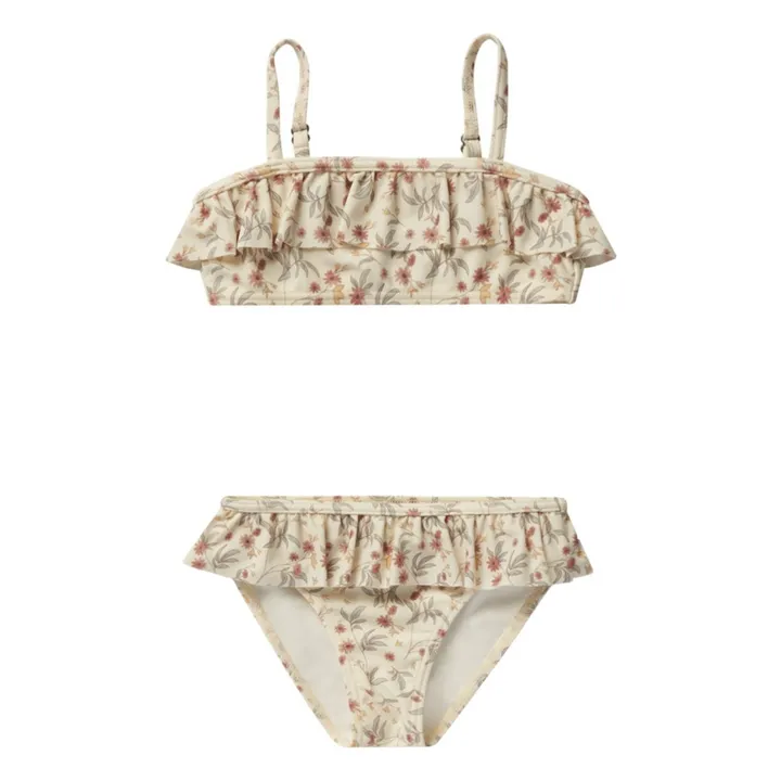 Rylee + Cru Maillot 2 Pièces Parker Fleuri | Ecru