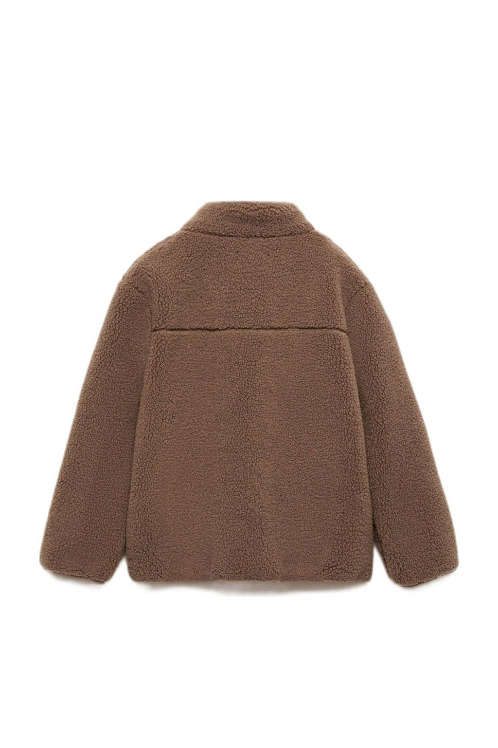 Mango Kids teddy tussenjas bruin
