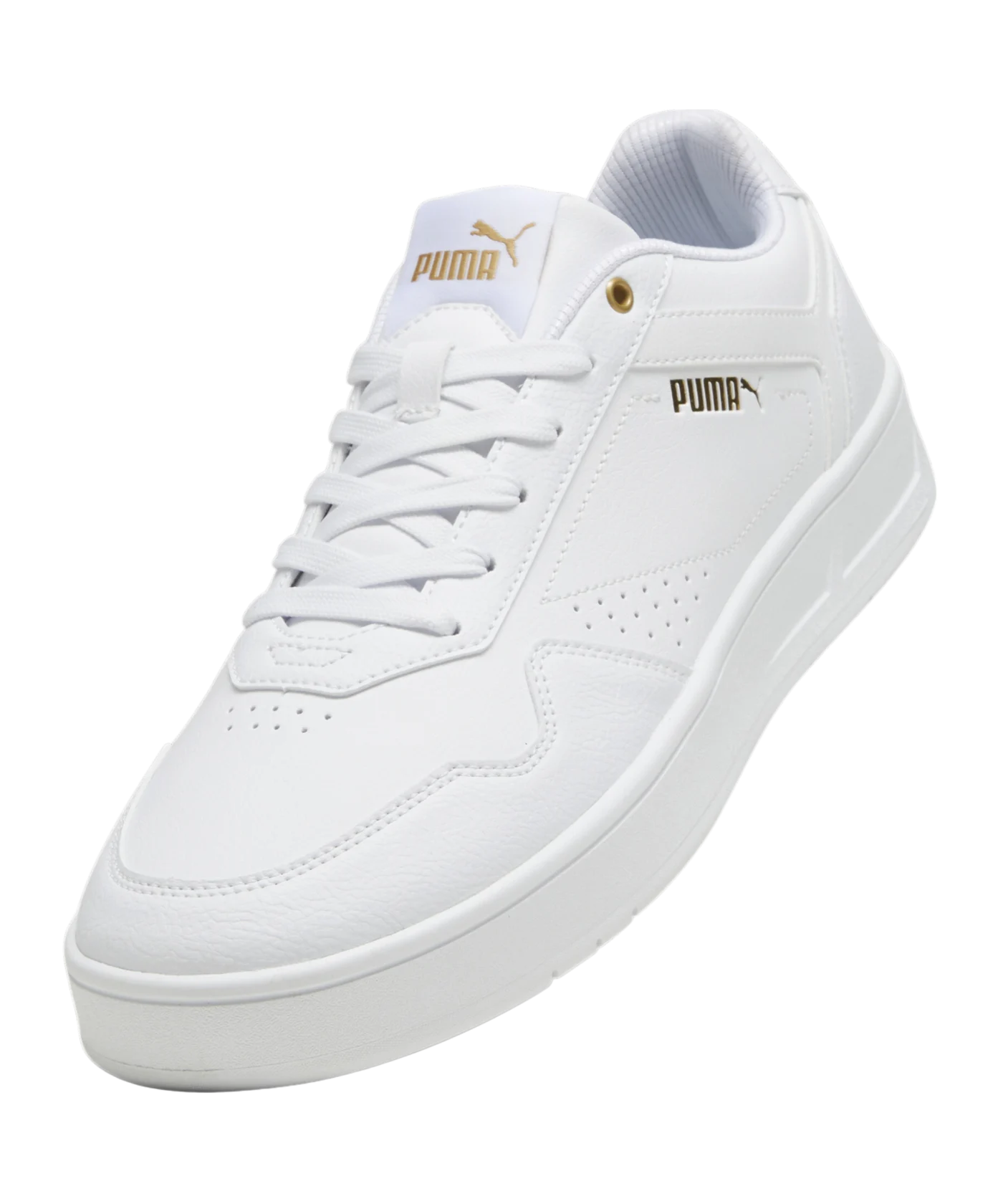 PUMA Court Classic Weiss Gold F01