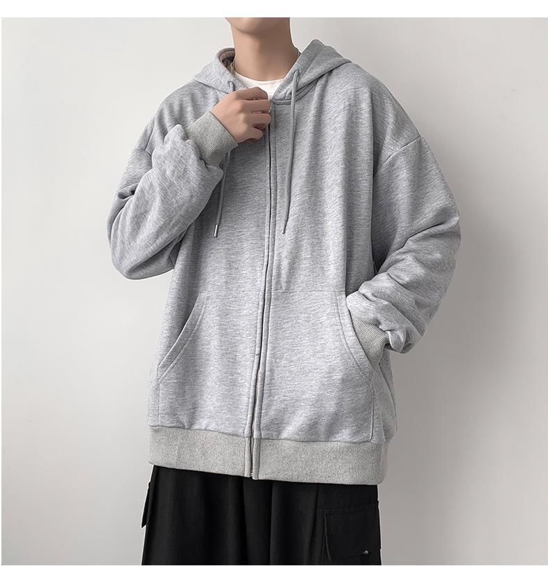 Femilina - Effen hoodie met rits