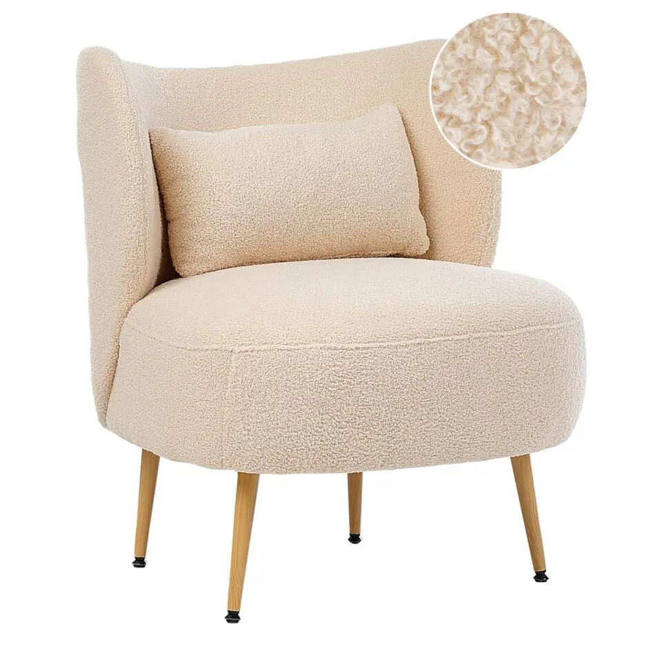OTSBY II - Fauteuil - Beige - Bouclé