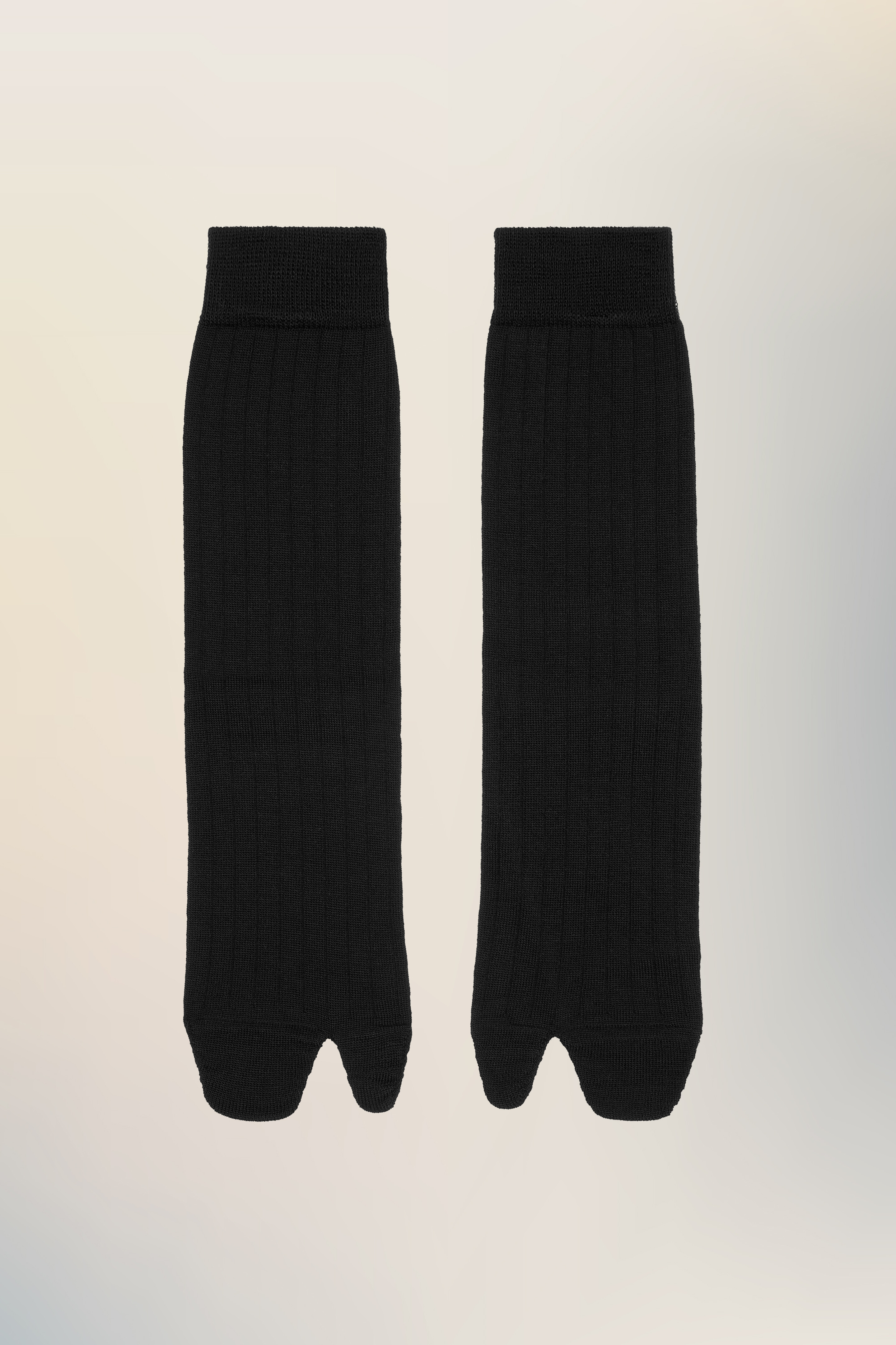 Chaussettes Tabi noires en laine - femme Noir