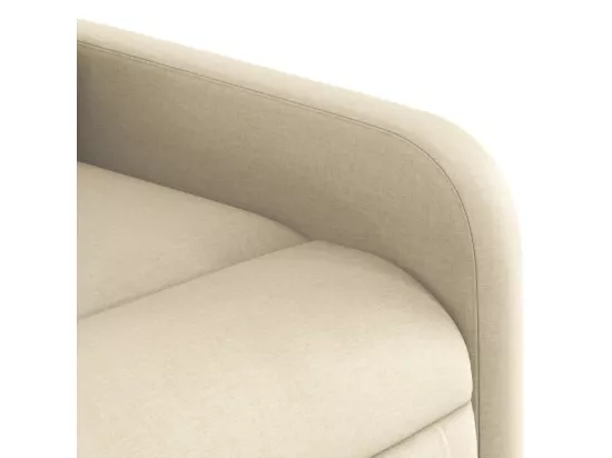 Fauteuil massant inclinable Crème Tissu