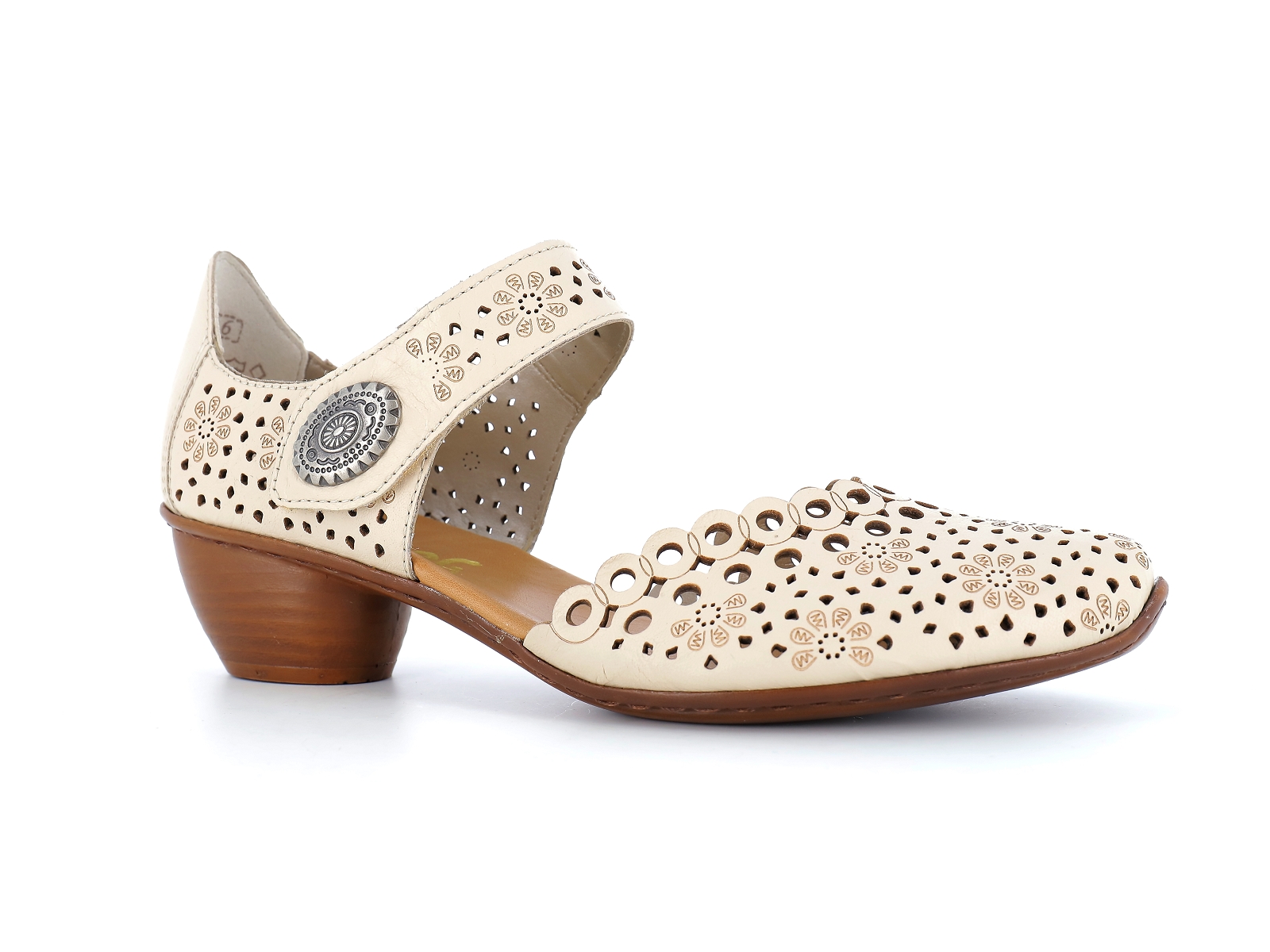 Rieker-43753 Synthétique Creme