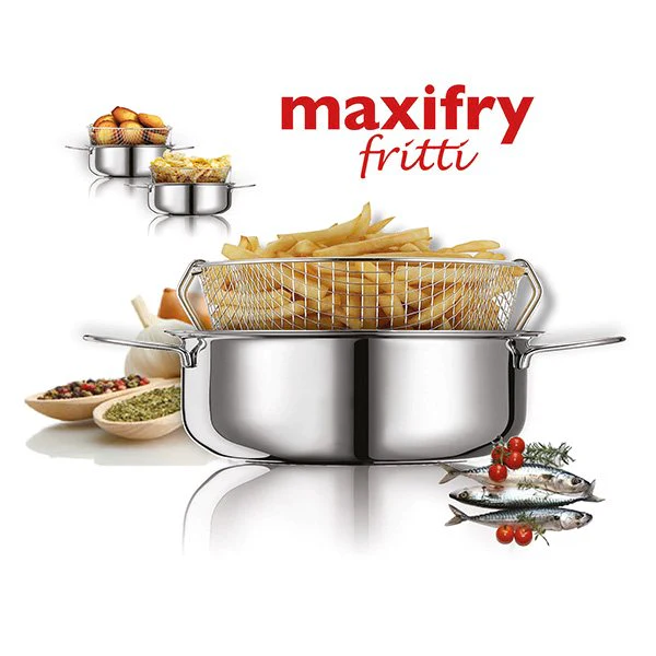 Friteuse traditionnelle en inox avec panier Eatitaly Maxifry 26 cm Ino