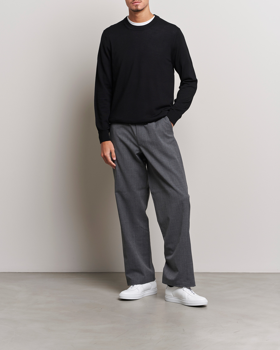 NN07 Ted Merino Crew Neck Pullover Black