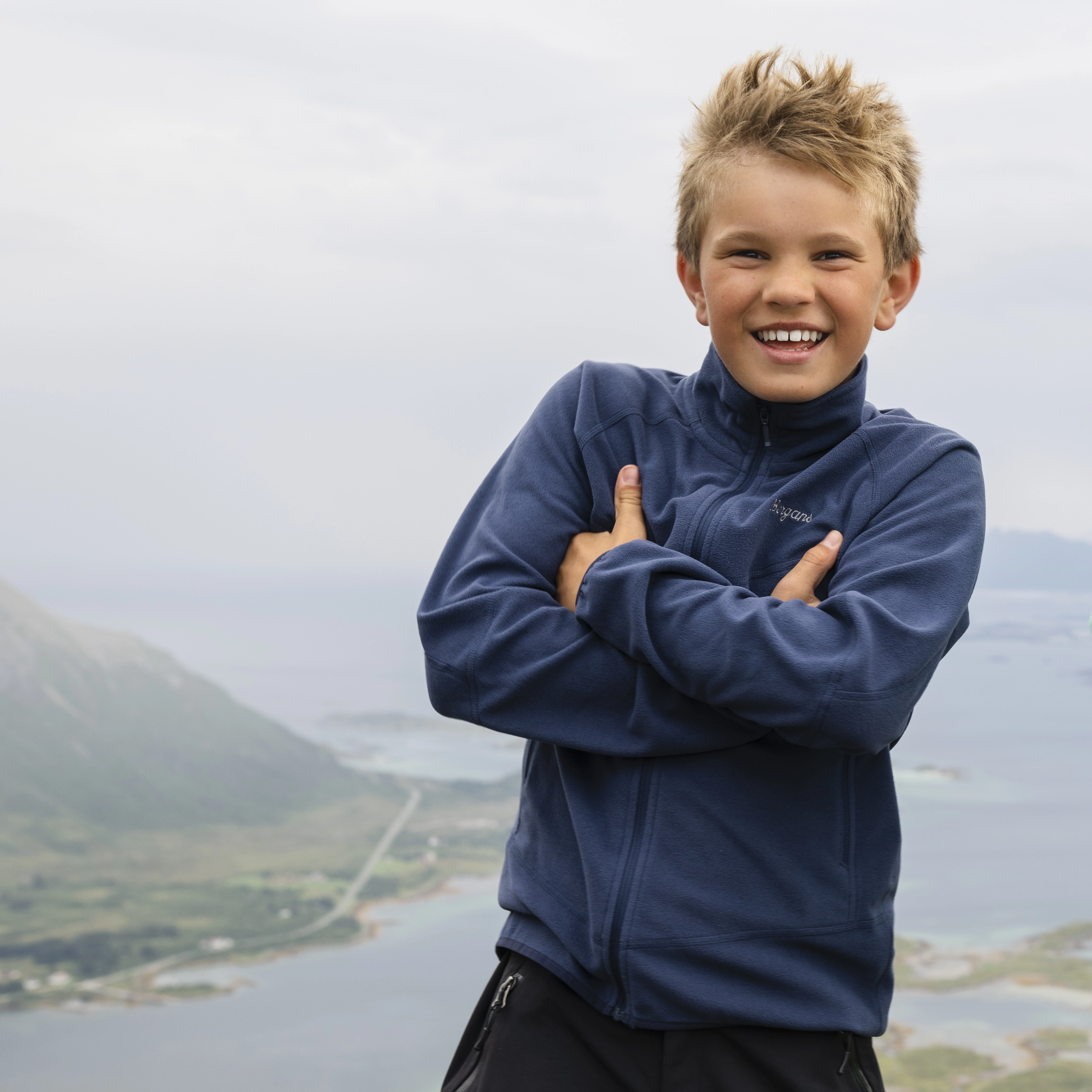 Junior Fleece Midlayer Jacket Navy Blue