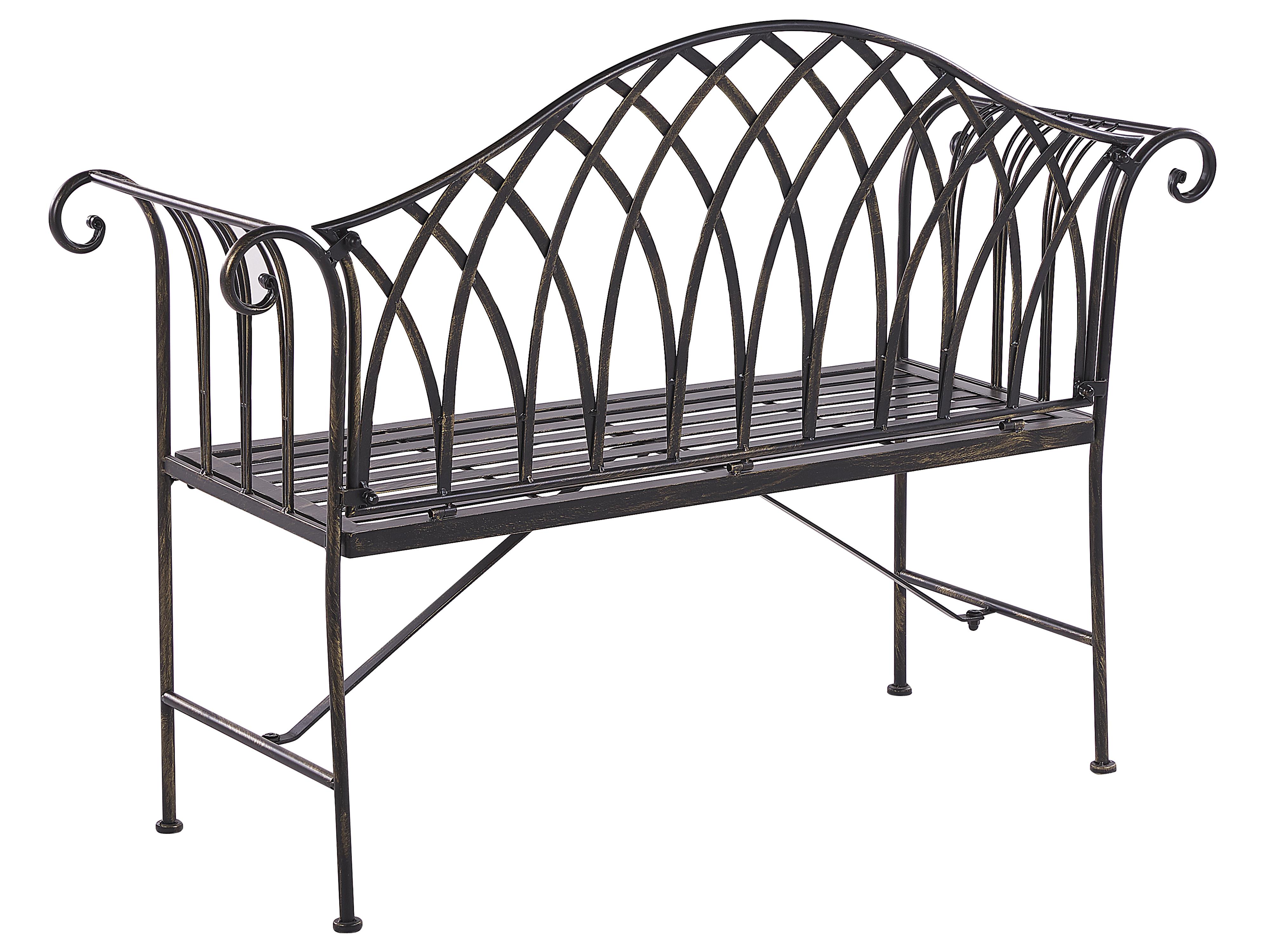 Tuinbank MILAZZO 130 cm Metaal Zwart