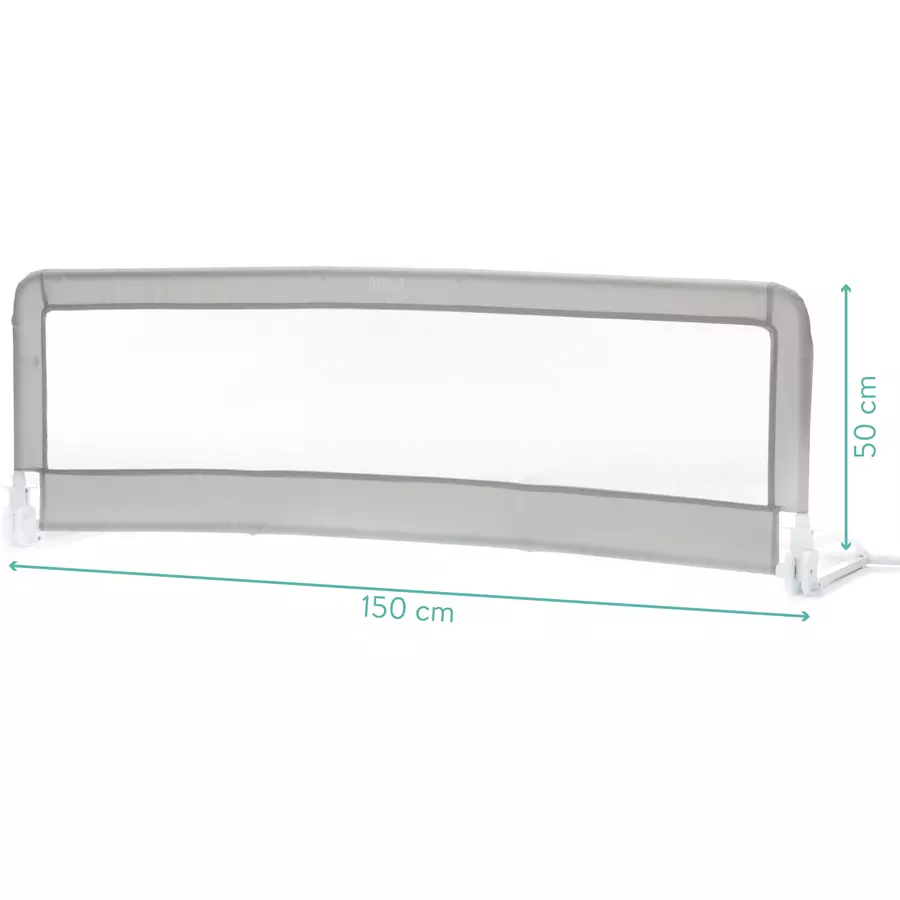 fillikid Bettgitter Emma 150 cm für Standard- und Boxspringbetten Grau