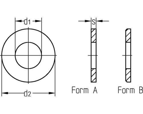 Ring DIN 125, 3,2 mm messing, 100 stuks