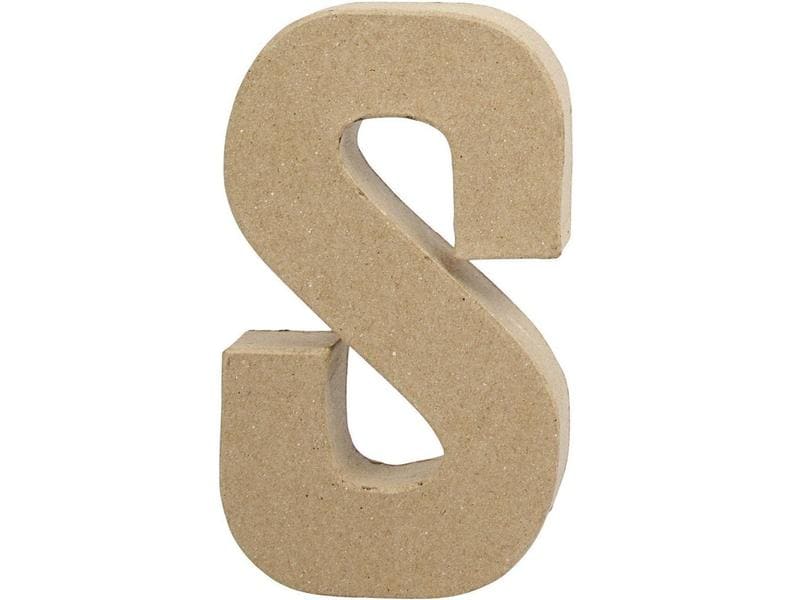 Creativ Company Papp-Buchstabe S 20.3 cm Handgearbeiteter Buchstabe aus Pappmaché