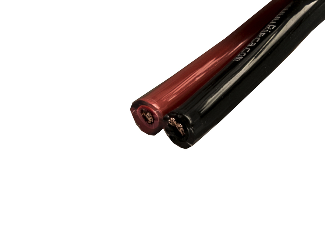 BBA zwart/rode 2-aderige PVC kabel - 4,0 mm²