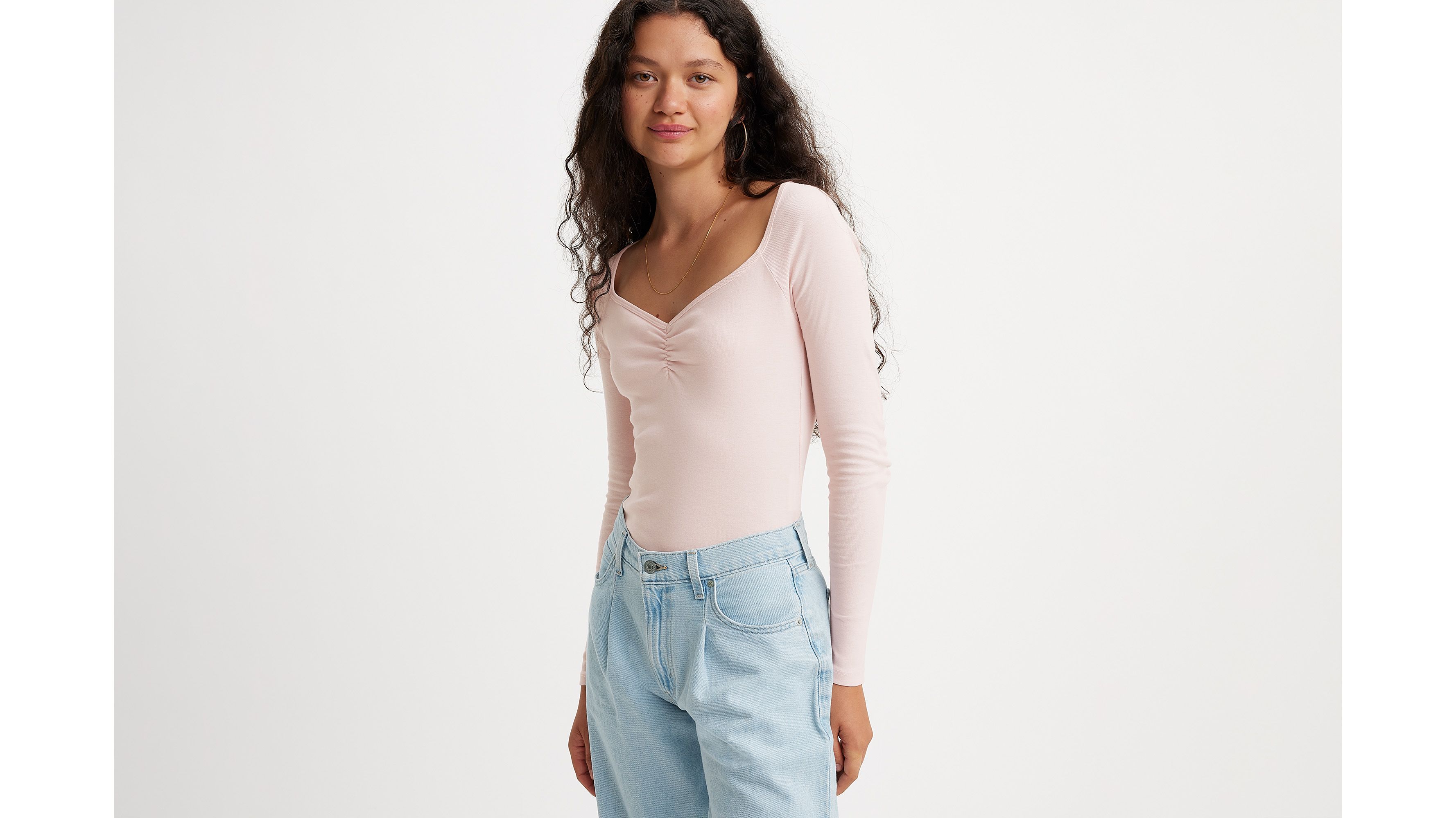 Haut manche longue Heavenly - Mauve Chalk - Rose