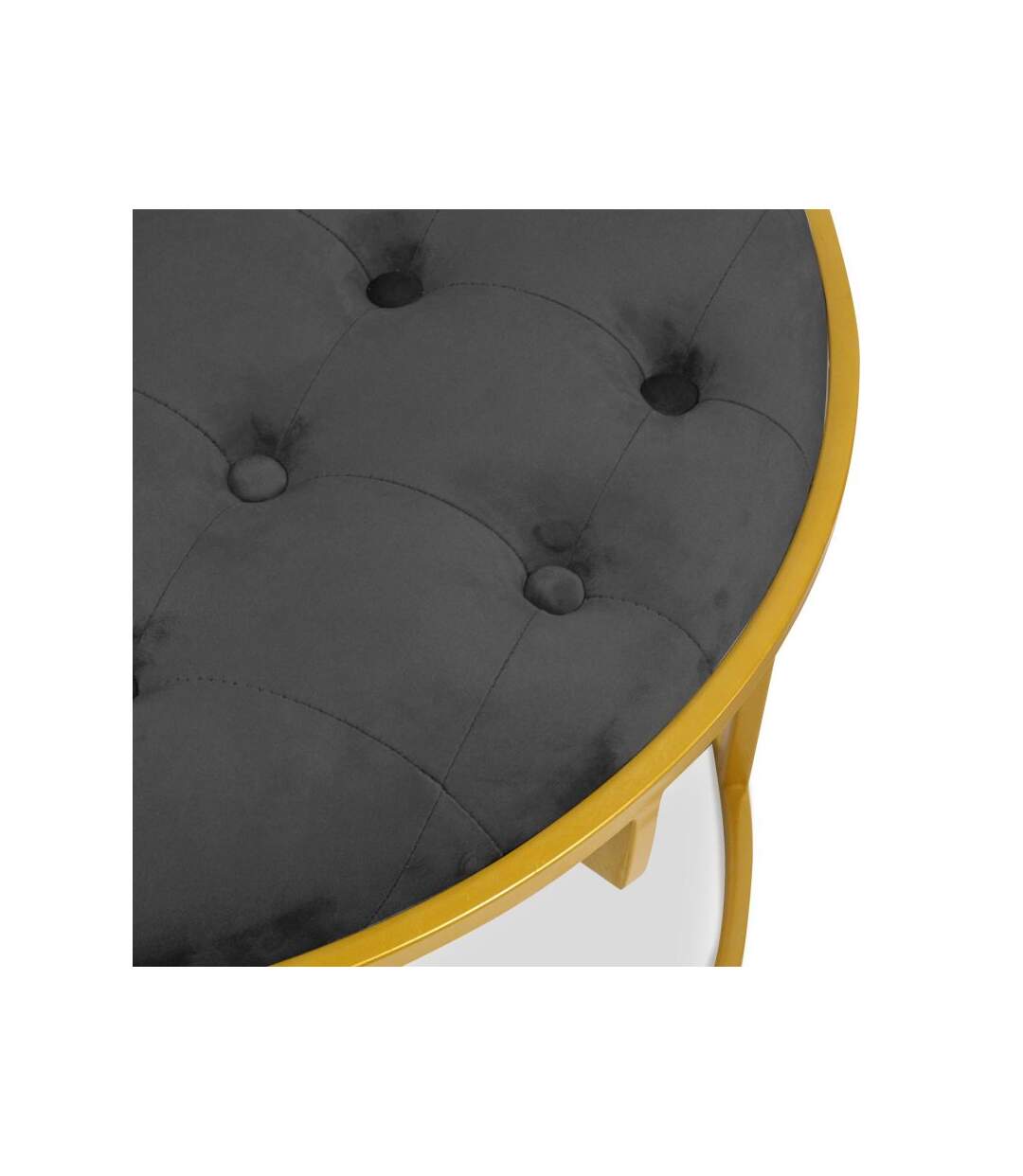Paris Prix - Lot De 2 Poufs Design En Velours valona 75cm Noir