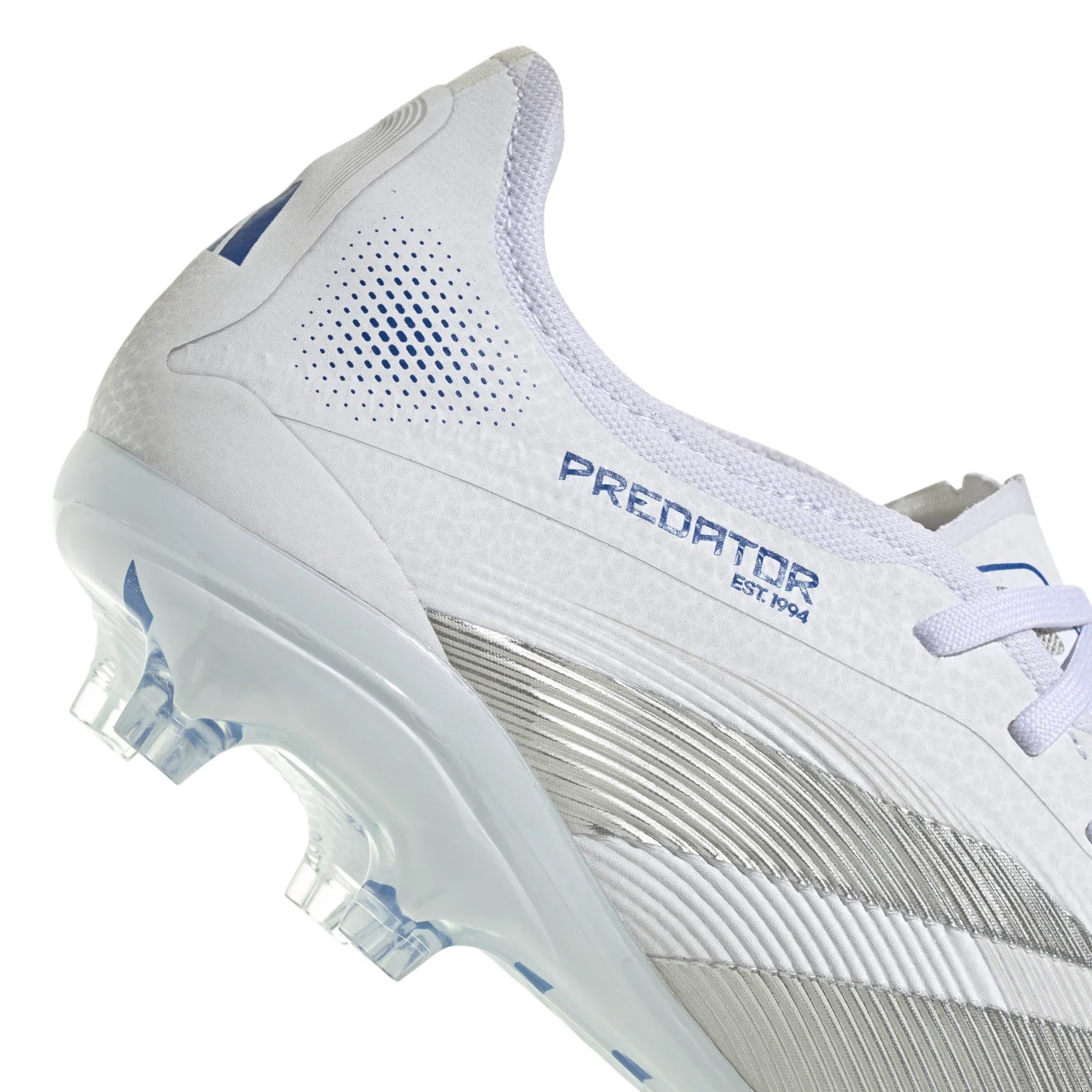 Adidas Predator Pro Gras Voetbalschoenen (FG) Wit Zilver Blauw