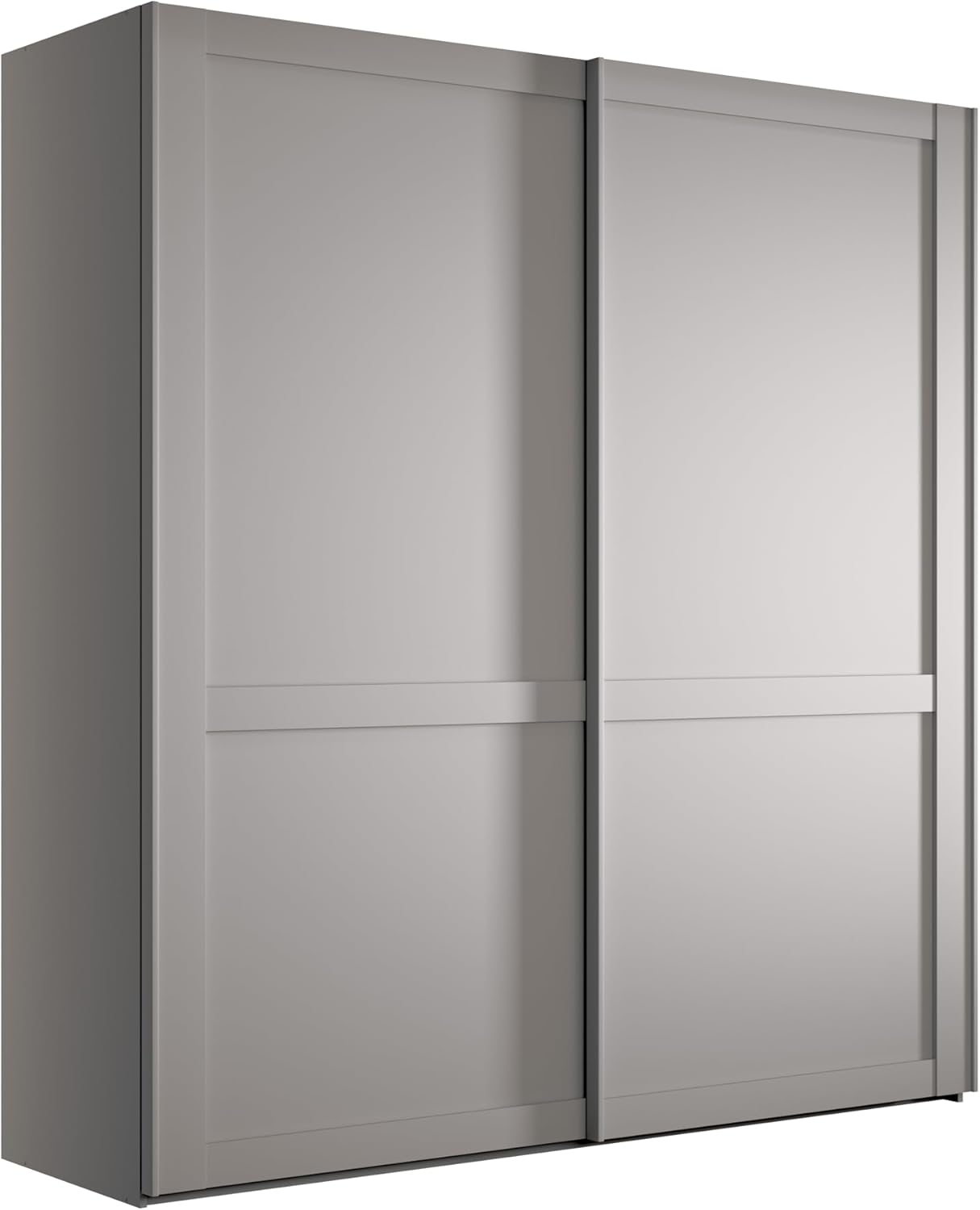 WIEMANN Schwebetürenschrank Landhausstil Kleiderschrank 200cm breit, Kieselgrau Dekor, Höhe 217cm, Marlow RE6666925