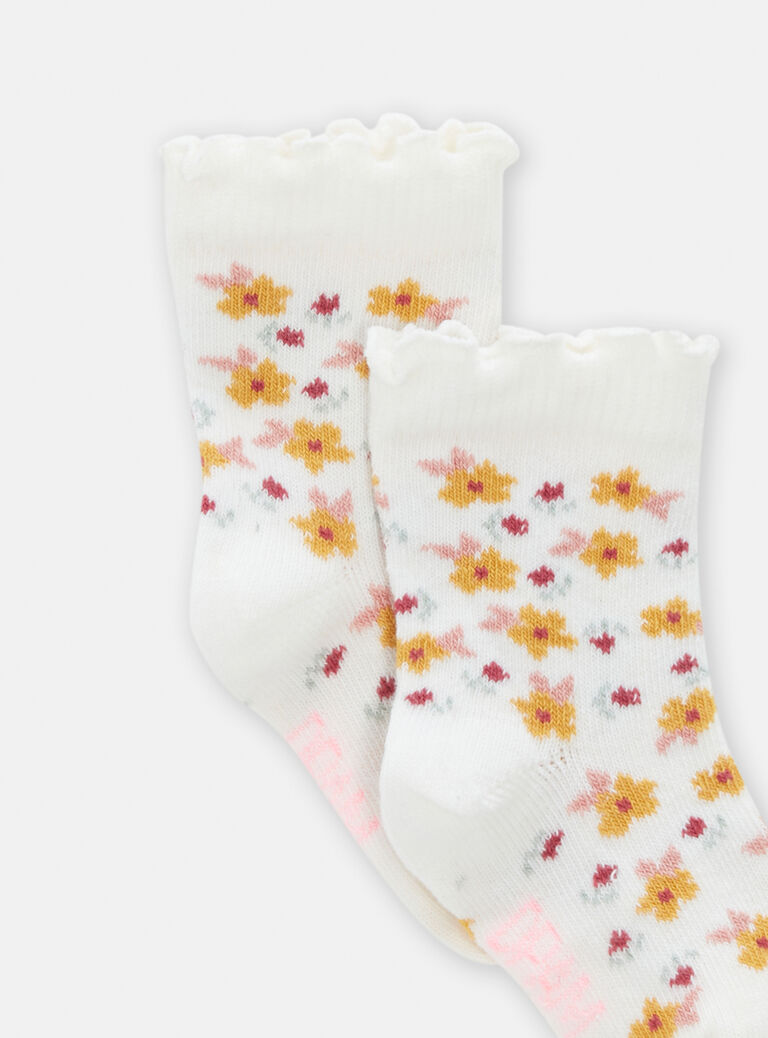 Chaussettes imprimé fleuri pour bébé fille