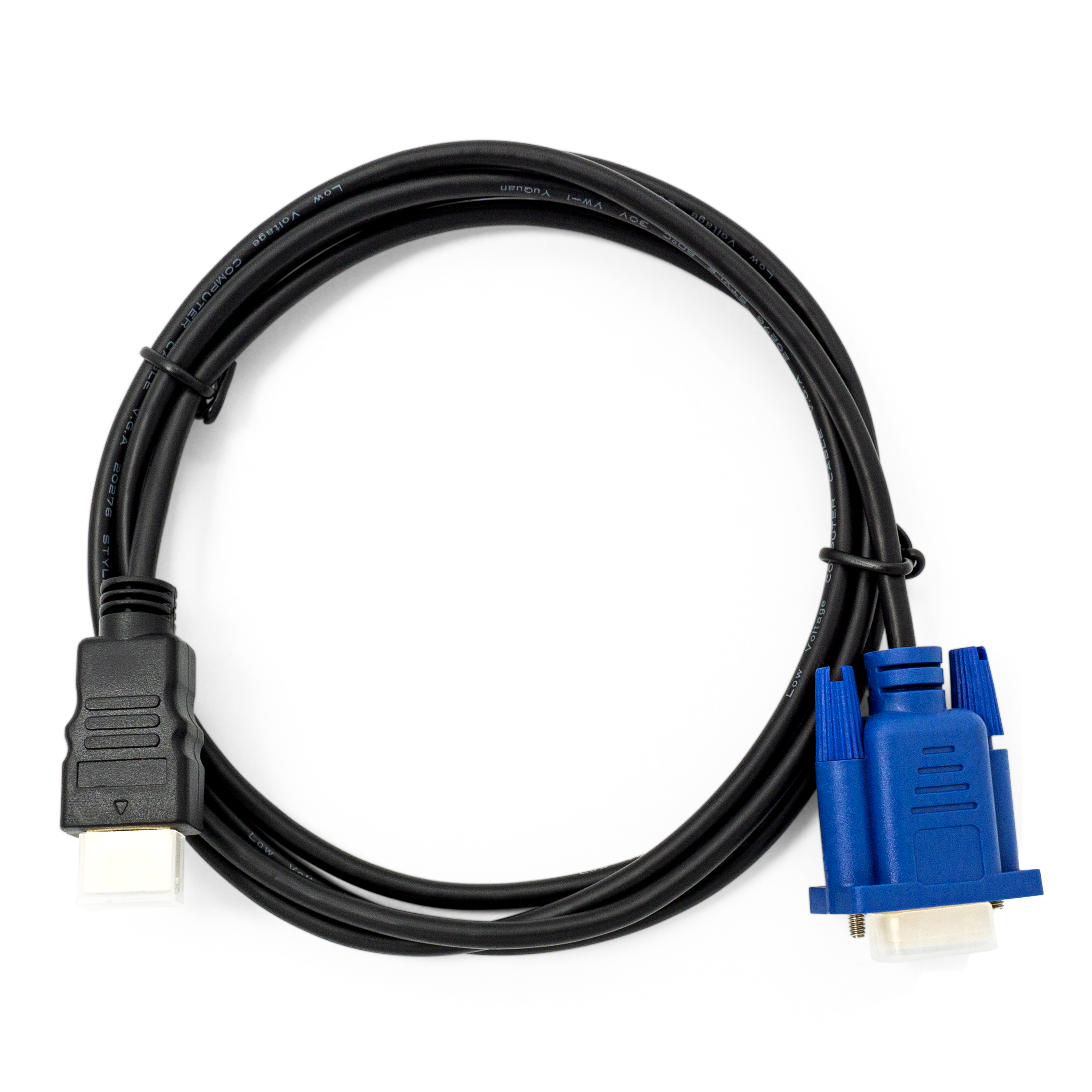 (1.8m) HDMI auf VGA 1080p@60Hz Adapter Kabel für MacOS / PC - Schwarz