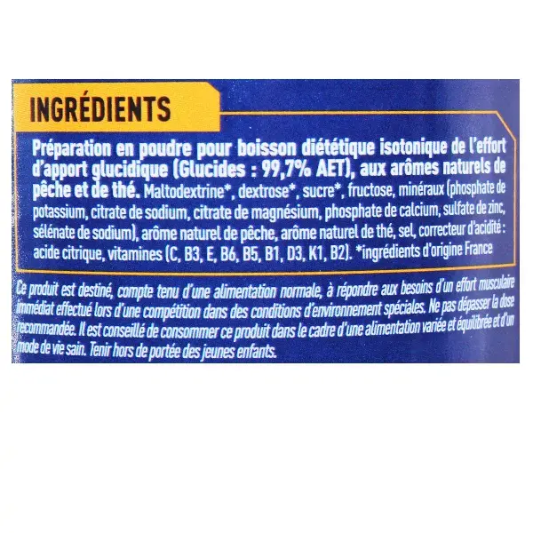 Apurna Boisson Hydratation Effort & Performance Thé Pêche 500g