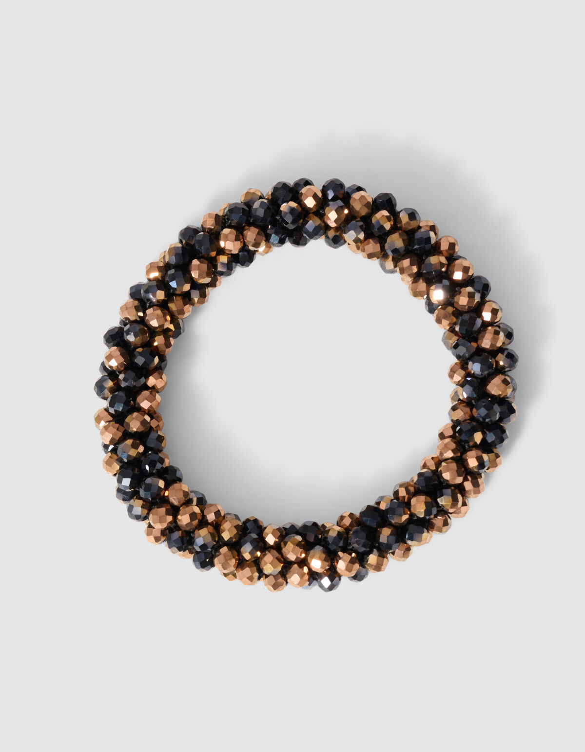 Beaded Armband Bruin/Zwart