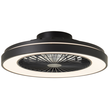 Brilliant plafondventilator Mazzaro met lamp en RGB functie 40W zwart