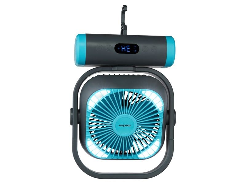 Medion USB-Ventilator E10 TF Blau/Grau Kompakter Power-Ventilator mit Akku