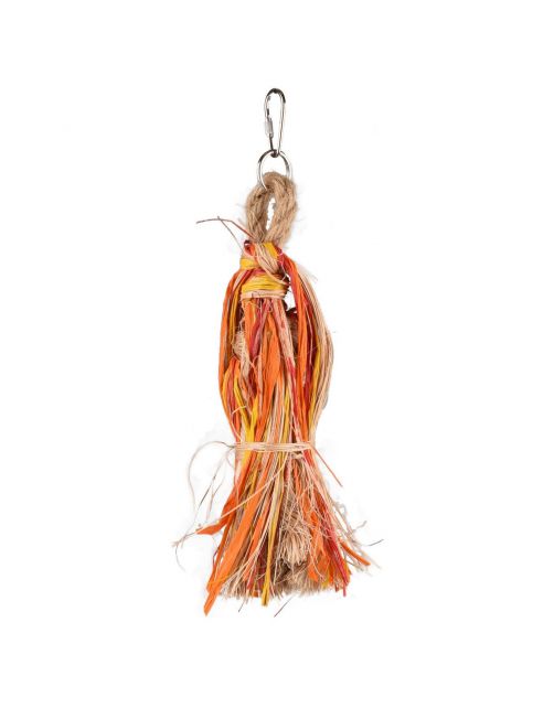 Flamingo Vogelspeelgoed Klok En Gekleurd Papier - Vogelspeelgoed - 30 cm Multi-Color