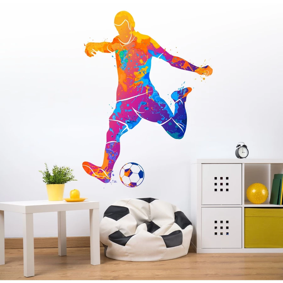 Nikima Wandtattoo 111 Wandtattoo Fußball Spieler bunt bunt