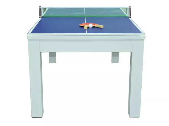 Table transformable blanche - Billard & Ping-pong - L182 x l102 x H80 cm - HENK