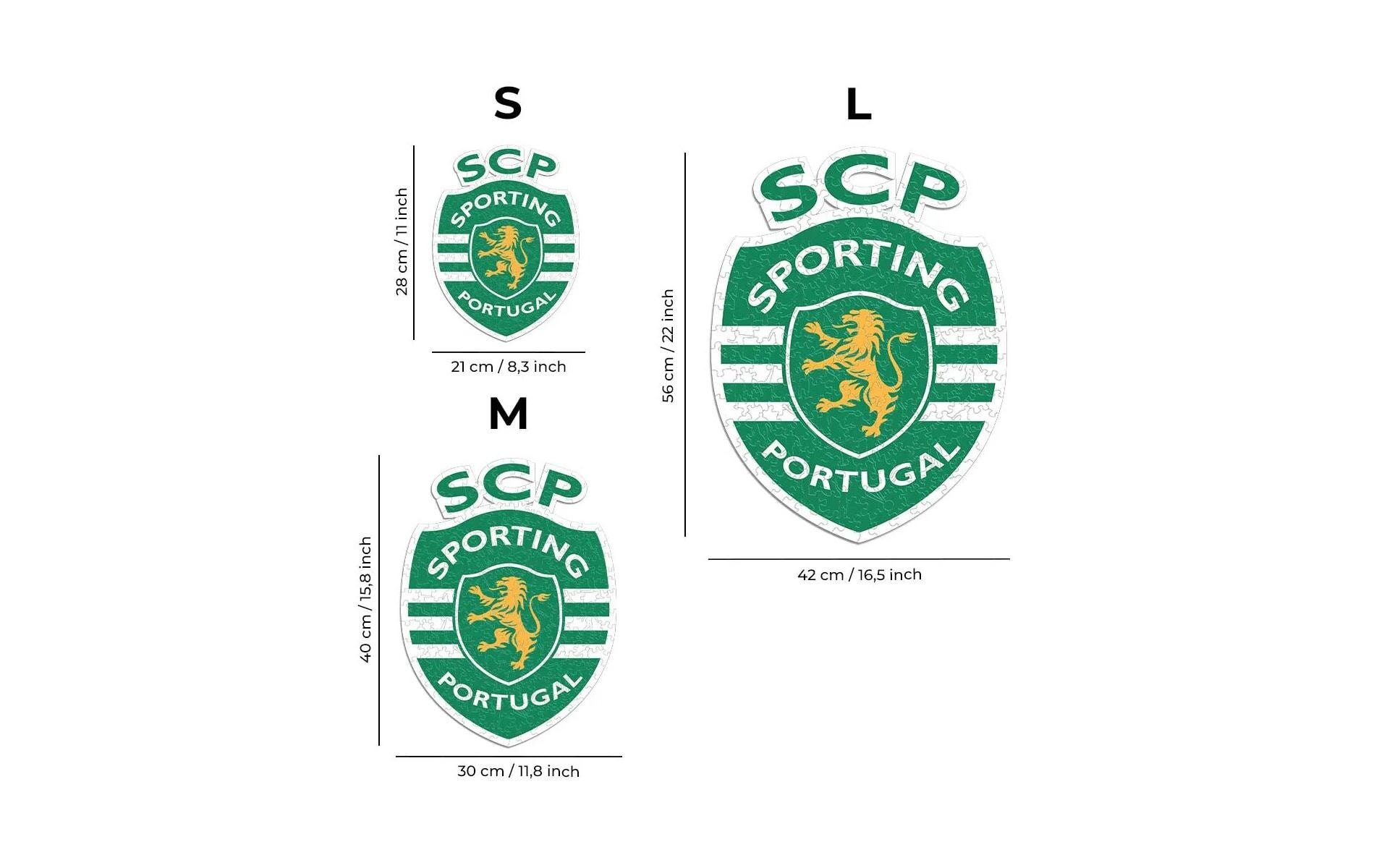 Sporting CP – LogoOffizielles Holzpuzzle, Grösse M