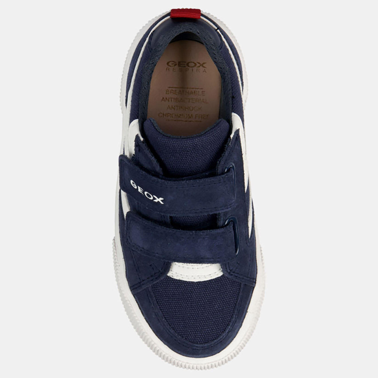 Geox Baskets Alphabeet bleu marine/blanc