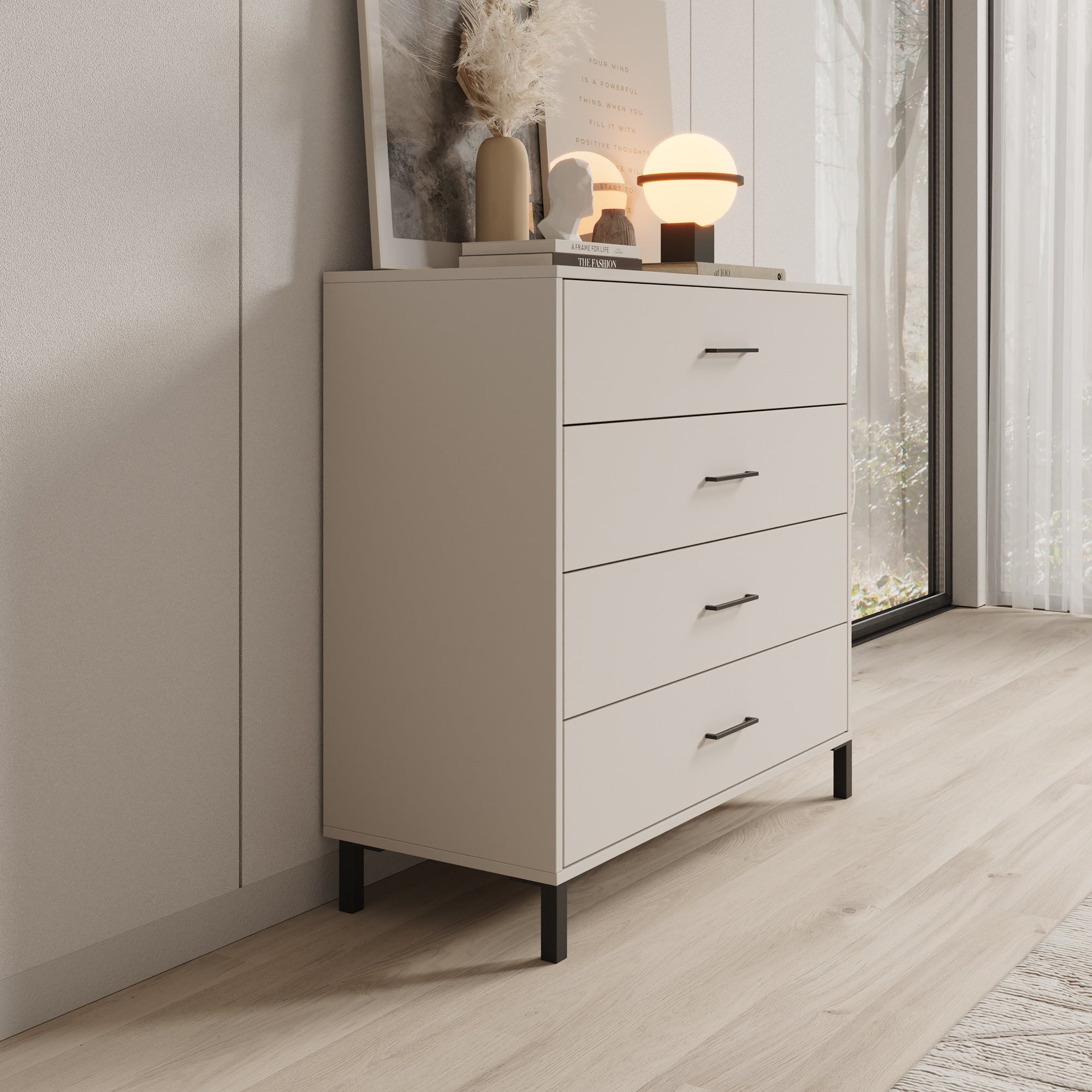 Ladekast Vidor - Beige - 93x40x90 cm
