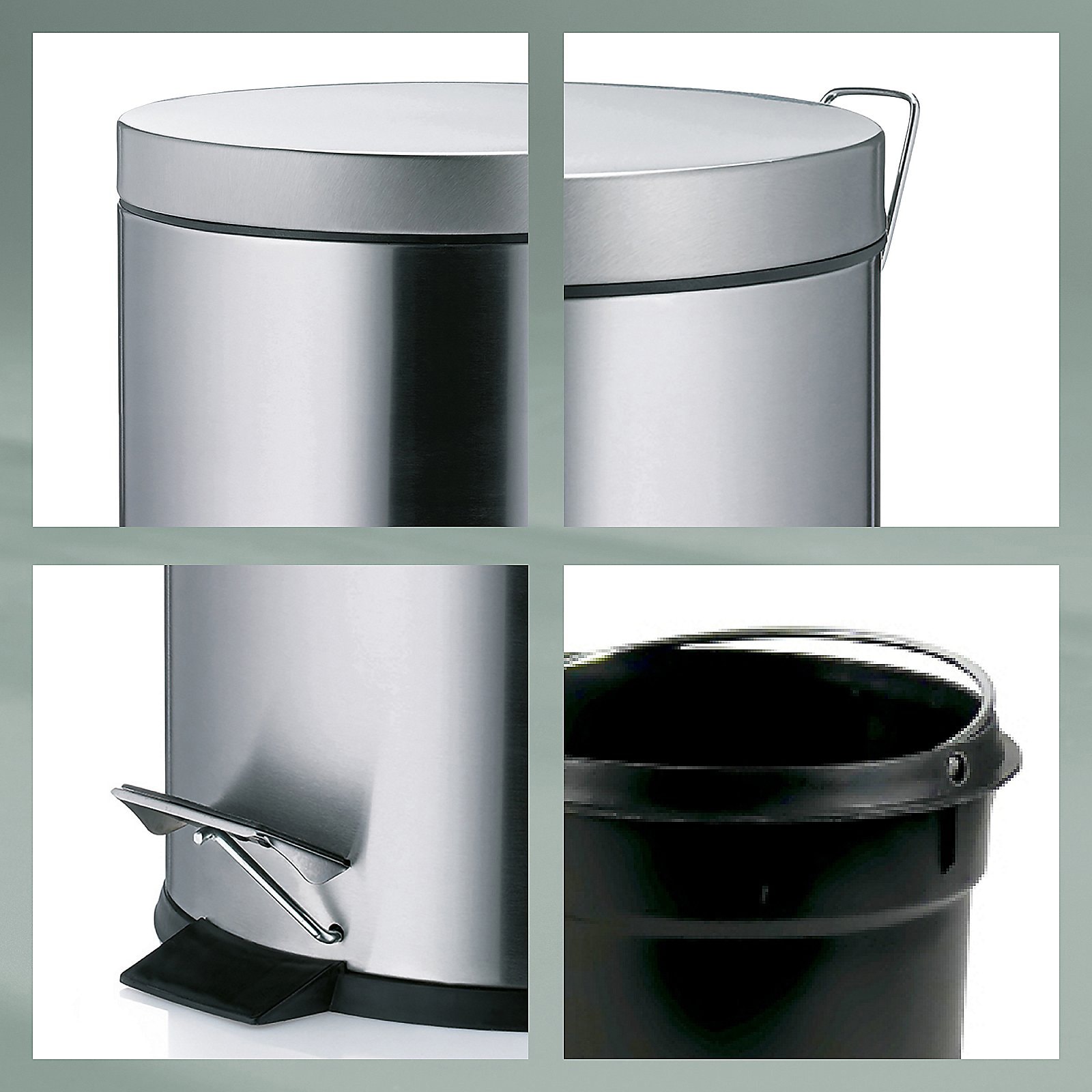 kela Kosmetikeimer TORRE 3000 ml Edelstahl silberfarbig