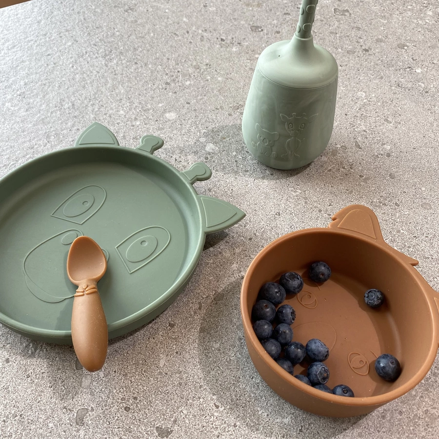 Nuuroo Kinderlöffel Ella Dusty Green 3er Set