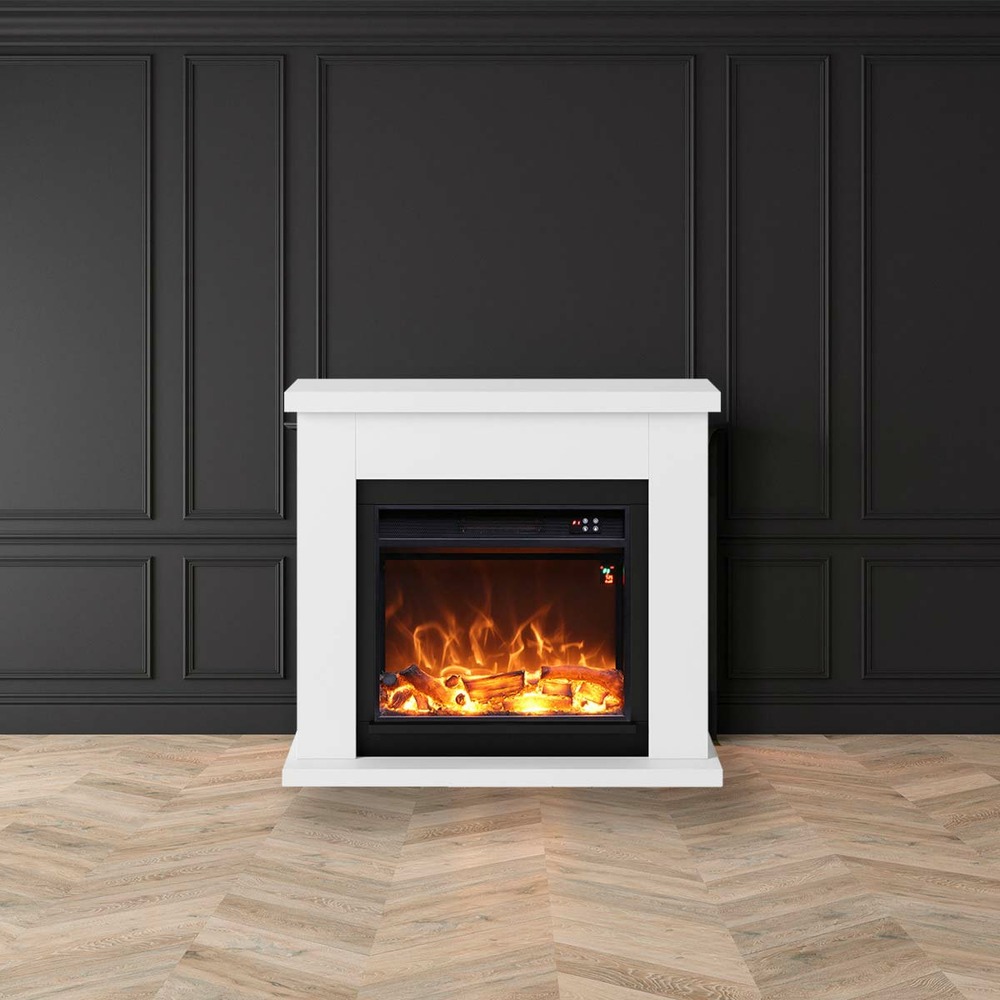 Cheminee murale 1500w caminetto fuego paolo blanco