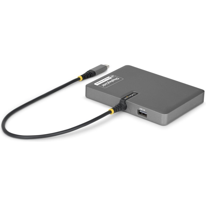 StarTech.com QUAD-USB-DP-ADAPT station d'accueil Avec fil USB 3.2 Gen 1 (3.1 Gen 1) Type-C Gris